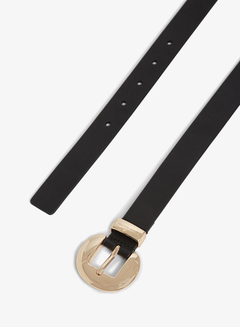 TOMMY HILFIGER Oval Buckle Leather Belt - Image 3
